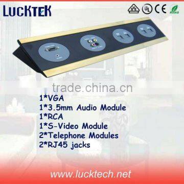 Multifunctional Hotel Wall Power Socket with USB, RJ45 network and SVGA modules