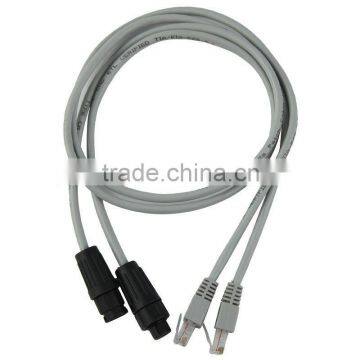 8pin waterproof connector to rj45 network cable 8cords