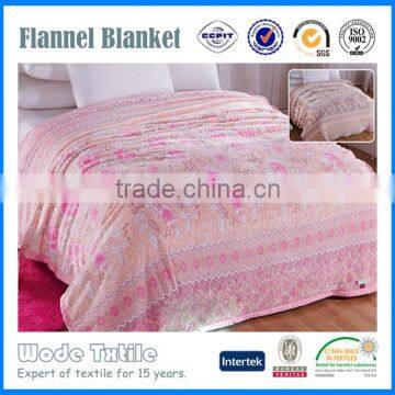 2016 New Design Micro fiber fleece super soft Burnout flannel fleece blanket