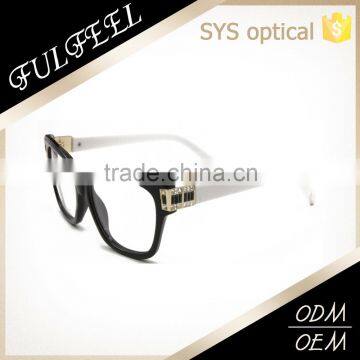 High Quality Acetate Optical Frame With Spring Hinge Jewelry Decoration photo-6