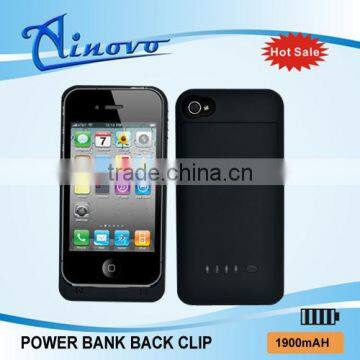 High quality Back Clip Power Battery for iphone 4,external battery case for iphone 4g