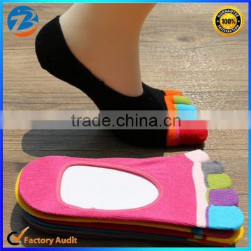 Hot Selling Fashion Invisible Five Toes Cotton Socks