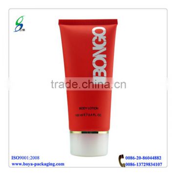 red plastic tube silkscreen printing cosmetic tube