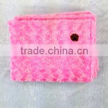 pet blanket,pink rose plush pet blanket