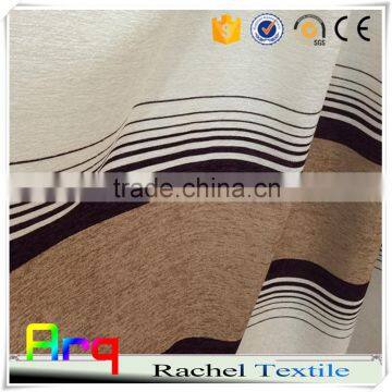 New stripe Chenille jacquard fabric modern plain style for curtain home or hotel office using