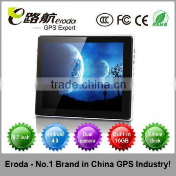 Eroda new arrival 9.7" tablet pc ,Andriod 4.0 O/S,SDRAM 1gb, built in 16gb