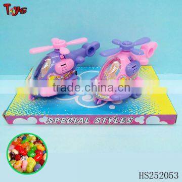 Pull line helicopter toy candy