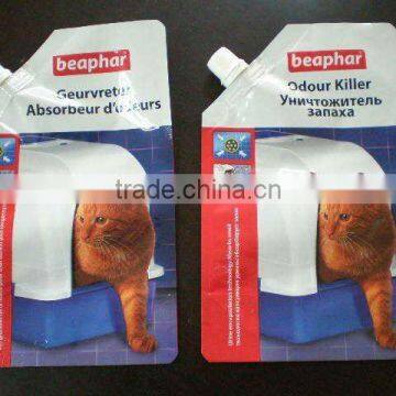 block sealed pet food bag with bottom gusset