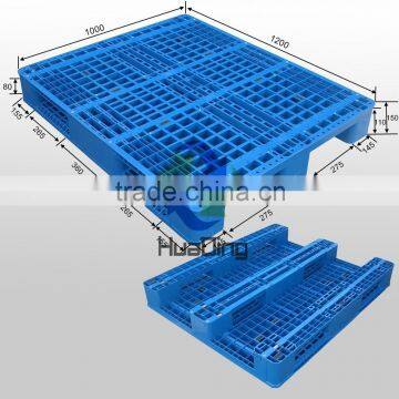 Heavy duty floor stacking plastic pallet with 3 runners bottom and grid decks 1200x1000                        
                                                                                Supplier's Choice