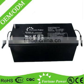 Long life maintenance free battery 12v200ah seal lead acid SLA power battery