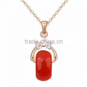 2015 Copper Plating of Gold Necklaces Zircon AAA Micro - Love Carol for Couples photo-3