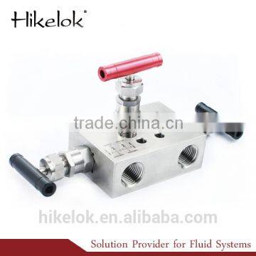 sus 316 gas/oil/water/acid/base three manifold valve