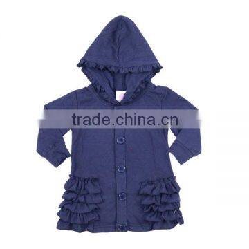 2016 Kids Clothing Light Blue Denim Cotton Jacket Children Winter Jacket Baby Jacket With Ruffles Girls Clothes Kids Jackets photo-5