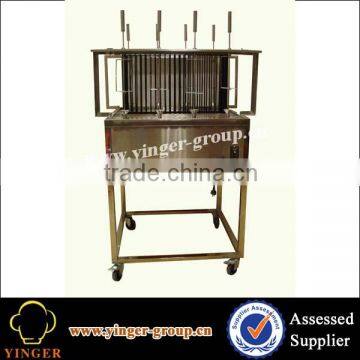 stainless steel industrial charcoal chicken rotisserie machine