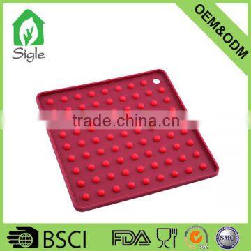 custom 100% Food Grade LFGB FDA Standard Wholesale Silicone Baking Mat drying mat cup mat pot mat