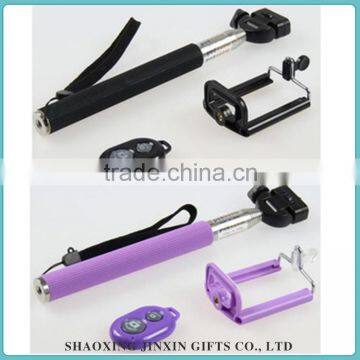 Factory Directly Provide Quality Selfie Stick With Bluetooth Shutter Button