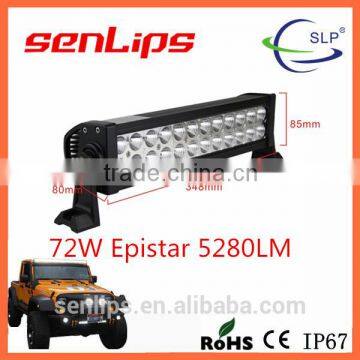 offroad led light bar 12inch 72W Epistar light bar IP67 5280LM for 4x4 led light bar