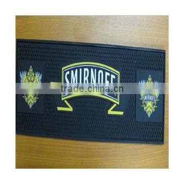 custom logo soft PVC/ silicone rubber bar spill mats