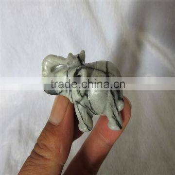 Feng Shui Home Decor Quartz Crystal Carving Elephant