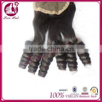 AAAAA grade 100% virgin brazilian human hair full lace closure