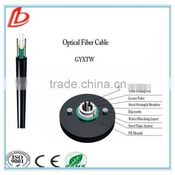 Unitube Light-armored GYXTW 4 core fiber optic cable, 4 core outdoor fiber optical cable