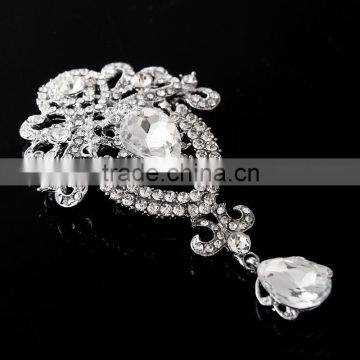Wholesale Fashon Ladies Crystals Brooch Flower Corsage Pins photo-2