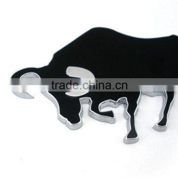 Plastic Chrome Cow Stickers Car Emblems Logo Custom photo-2