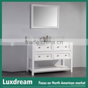 48" white Canada bathroom vanity combo wholesale furniture china