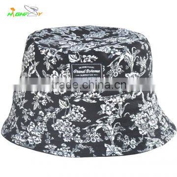 Two-sided High Quality Cotton Twill Blank/printed Custom Fisherman Cap, Outdoor Bucket Cap With Woven Label photo-2