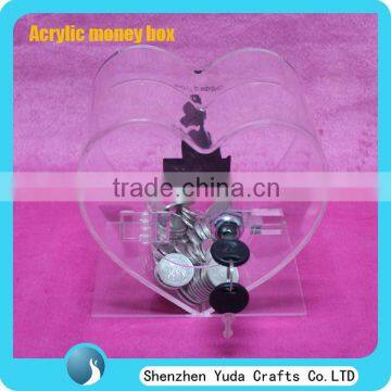 Cheap Transparent Acrylic Donation Money Box With Lock Key High Quality From China Supplier photo-4