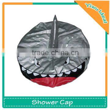 Wholesale Kids Novelty Shark PVC Shower Cap