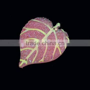 Leaves Shape Stone Rhinestone Accessories ,Resin Cabochon Gemstone ,Garment Gemstone,can Make 2holes photo-6