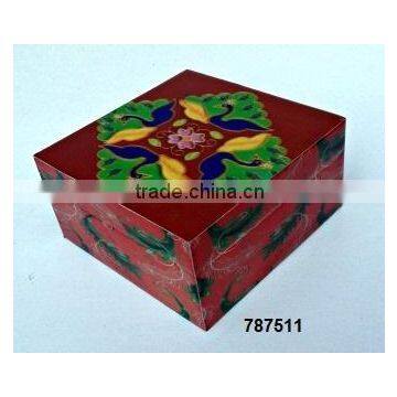 Wooden Jewelry Box Painted