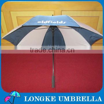 28"Customized white and blue golf umbrella