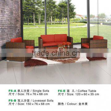 New design modern Luxury Outside Rattan Sofa Set F6