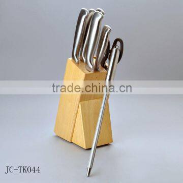 Kitchen knife scissors sharpenering steel sets with block