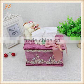 High-grade velvet square tissue box