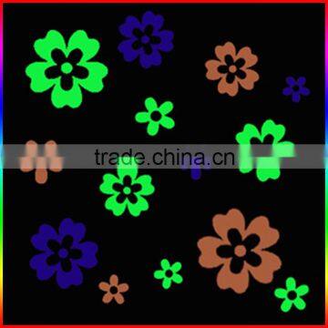 different color glow in the dark flowers luminous sticker