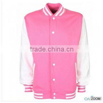 Pink color varsity jackets