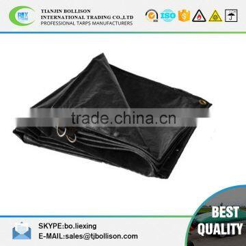 6FT X 8FT Black Truck Tarp - 6' X 8' Dump Truck Tarps, 12 Mil Heavy Duty Poly Dry Top Truck Tarp