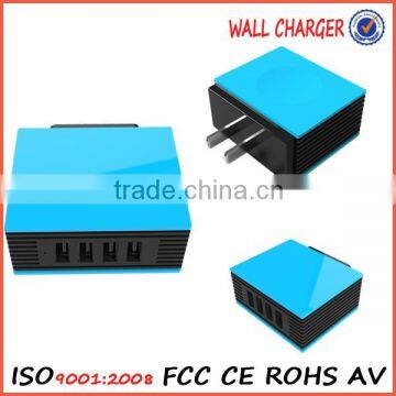 34W 6.8A 4-Port USB Wall Charger With Folding Plug Portable Travel Charger For IPhone 6