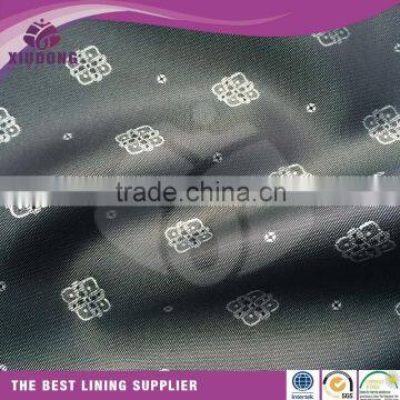 wholesale woven jacquard lining 100% polyester fabric for cloth