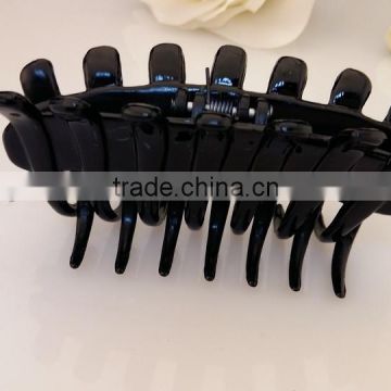 Wholesale black plastic large hair claw clip magic hair jaw clip