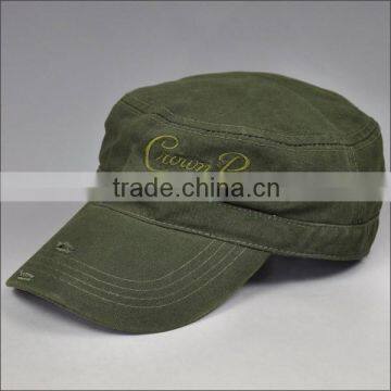 wear out flat military cap hat