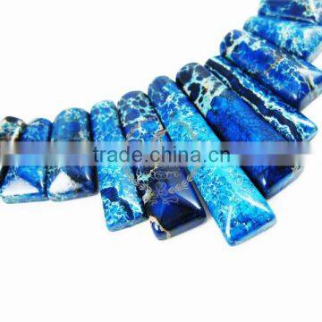 17-38mm Ocean Blue Imperial Jasper Cabochon Beads Chorker Necklace Pendant Cabochon Loose Beads Set 3160002 photo-3