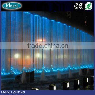 Hight bright shimmering fiber optic waterfall light curtain with sparkle fibre cables