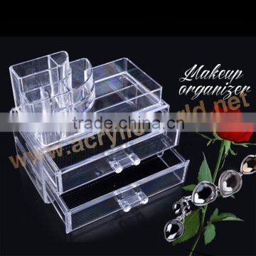 acrylic drawer organizers/cosmetic display tray/container store acrylic makeup organizer