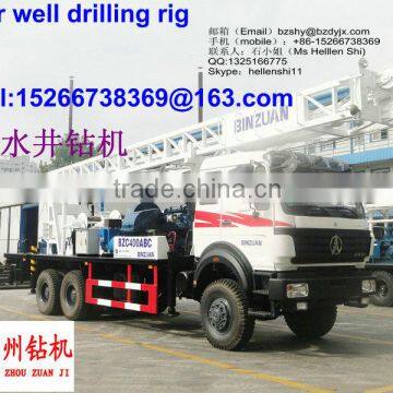 6x6 truck mounted water well drilling rig