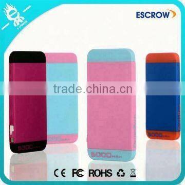 Free OEM Logo 5000mah OEM Service Mobile Power Bank With Built-in Cable for Business Gifts photo-2