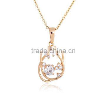 2014 spring/summer design natural stone pendant necklace(AM-D0391)